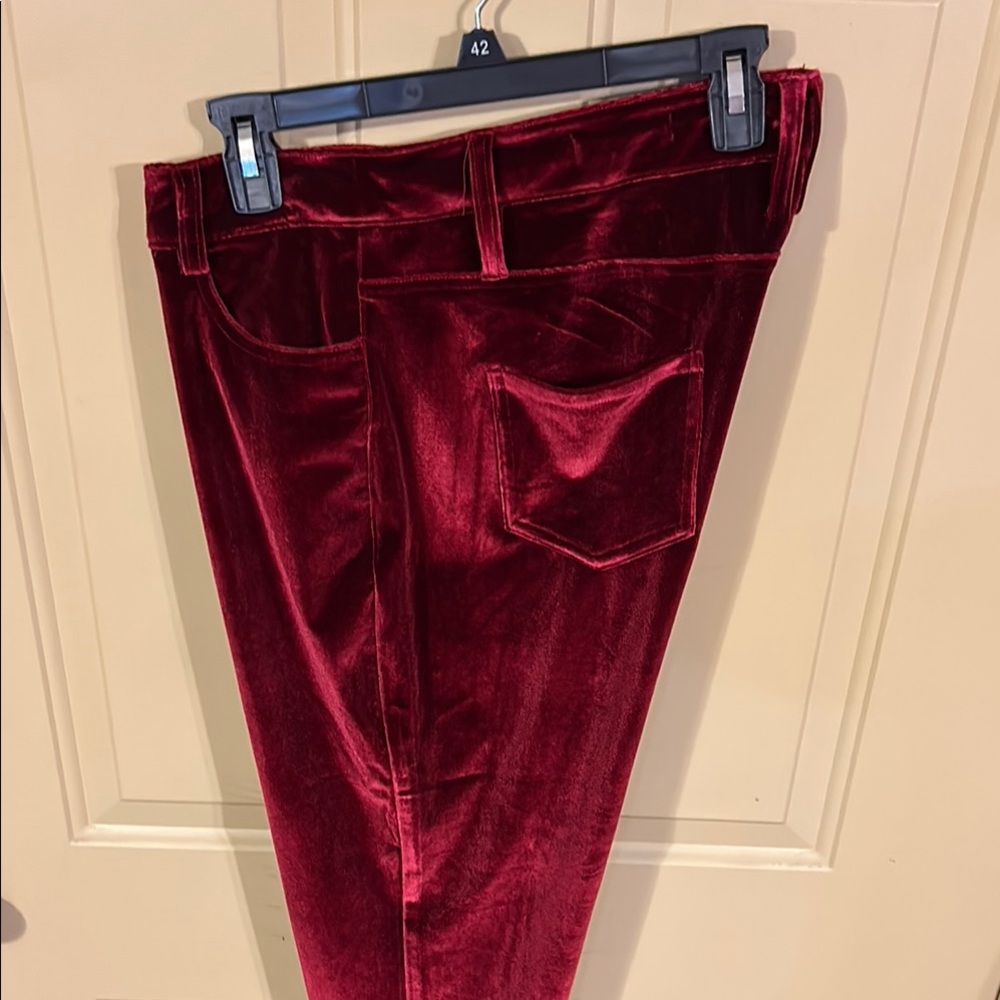 Velvet Red Pants